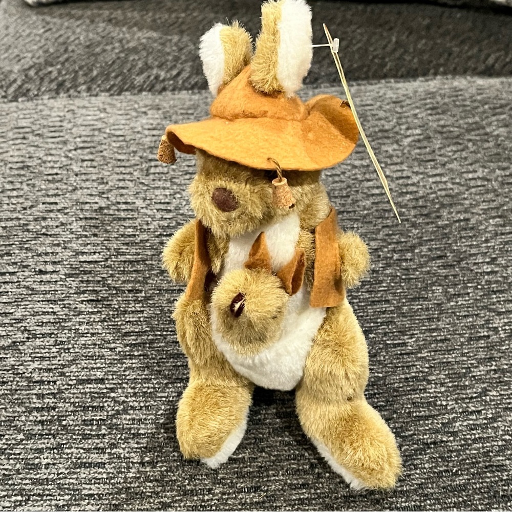 Vintage Boomup Australia Kangaroo & Baby Joey Plush Stuffed Animal Toy Rare